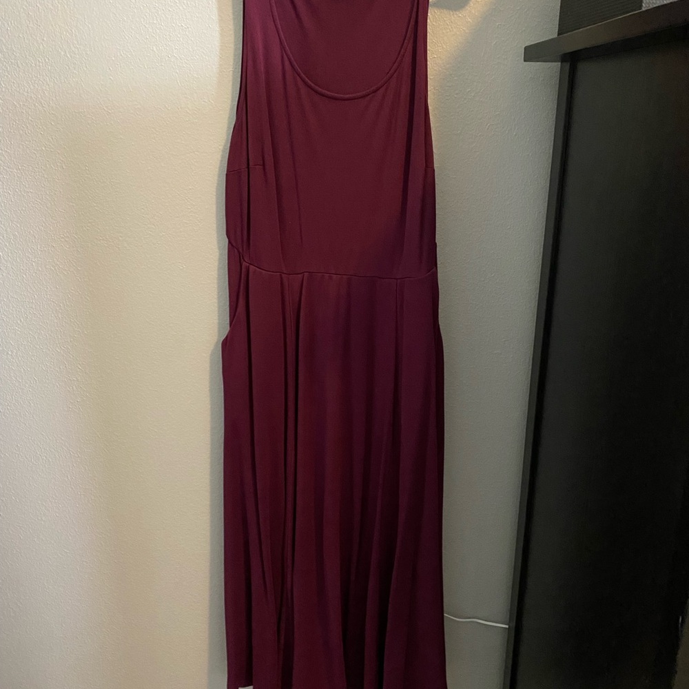 Torrid Maroon T-shirt/Skater Midi-Maxi Dress